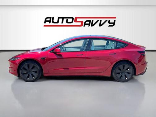 Red Metallic 2025 Tesla Model 3 Long Range