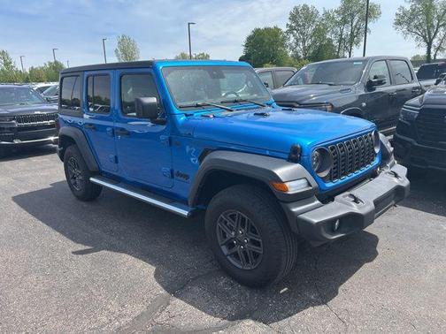 Hydro Blue Pearl Coat 2024 Jeep Wrangler Sport S