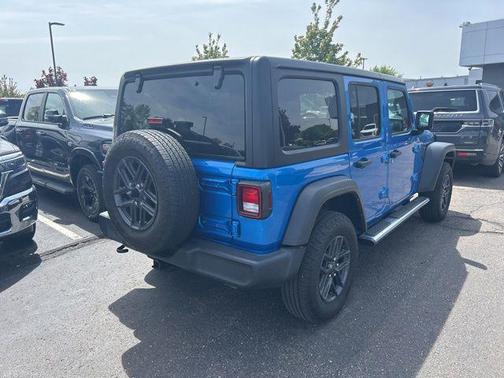 Hydro Blue Pearl Coat 2024 Jeep Wrangler Sport S