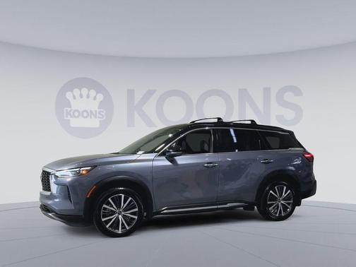 Moonbow Blue/Black Obsidian 2024 INFINITI QX60 AUTOGRAPH