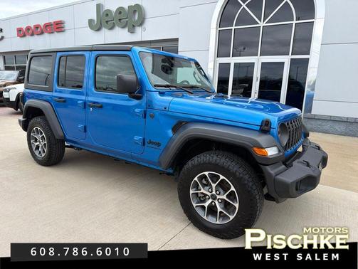 Hydro Blue Pearlcoat 2024 Jeep Wrangler Sport S