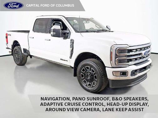 Star White Metallic Tri-Coat 2024 Ford F-350 Platinum Truck