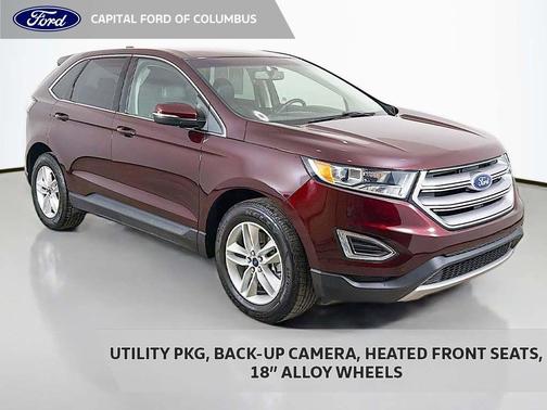 Burgundy 2017 Ford Edge SEL