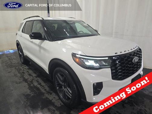 Star White Metallic Tri-Coat 2025 Ford Explorer ST