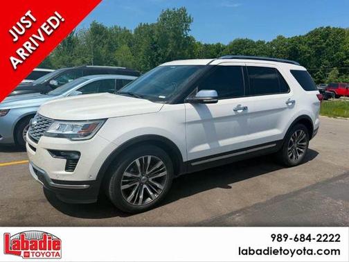 White Platinum Tri-Coat 2018 Ford Explorer Platinum