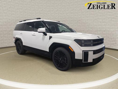 Serenity White 2026 Hyundai SANTA FE HEV Calligraphy