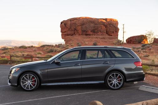 Grey 2014 Mercedes-Benz E-Class E 63 AMG S-Model 4MATIC