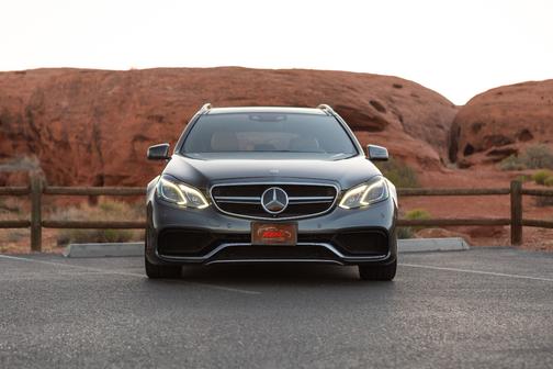 Grey 2014 Mercedes-Benz E-Class E 63 AMG S-Model 4MATIC