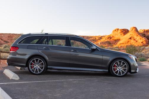 Grey 2014 Mercedes-Benz E-Class E 63 AMG S-Model 4MATIC