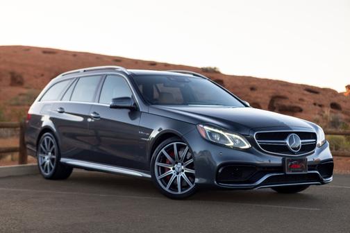 Grey 2014 Mercedes-Benz E-Class E 63 AMG S-Model 4MATIC Wagon