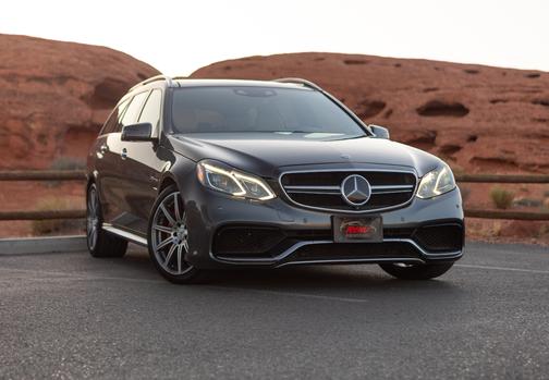 Grey 2014 Mercedes-Benz E-Class E 63 AMG S-Model 4MATIC