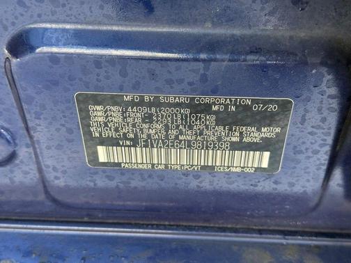 2020 Subaru WRX STI Base