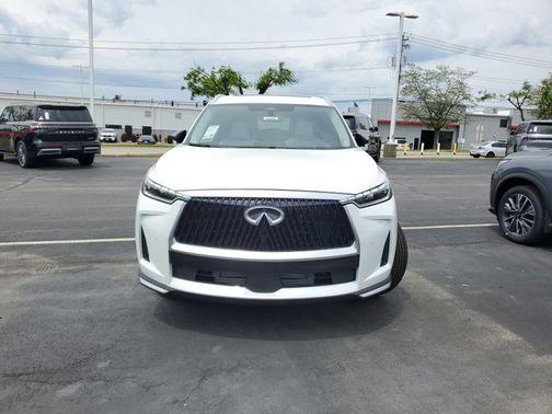 Radiant White/Black Obsidian 2027 INFINITI QX60 SPORT AWD