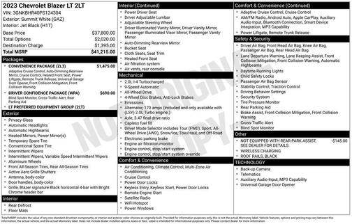 Summit White 2023 Chevrolet Blazer 2LT
