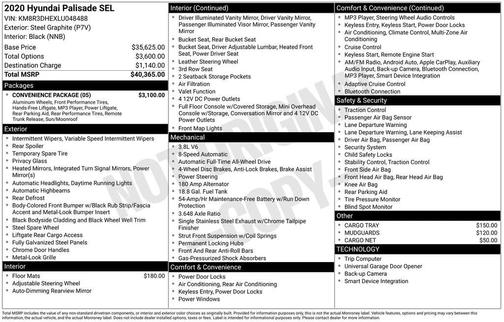 2020 Hyundai PALISADE SEL