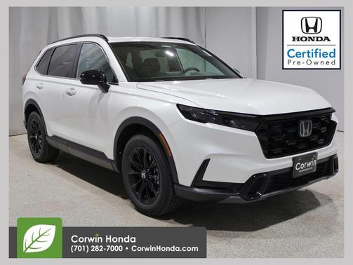 Platinum White Pearl 2025 Honda CR-V Hybrid Sport AWD