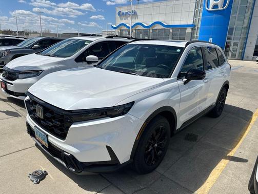 Platinum White Pearl 2025 Honda CR-V Hybrid Sport AWD