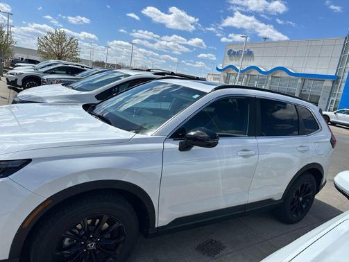 Platinum White Pearl 2025 Honda CR-V Hybrid Sport AWD