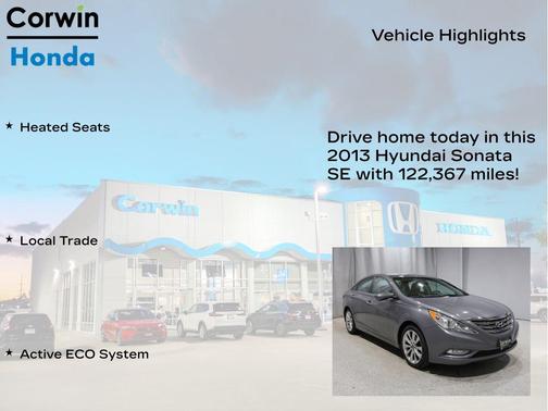 Harbor Gray 2013 Hyundai SONATA SE