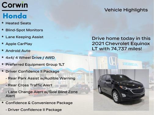 Mosaic Black Metallic 2021 Chevrolet Equinox 1LT