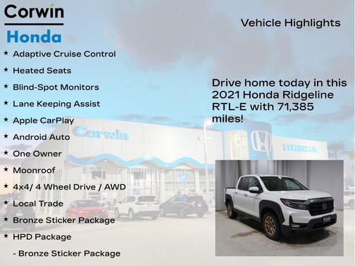 2021 Honda Ridgeline RTL-E
