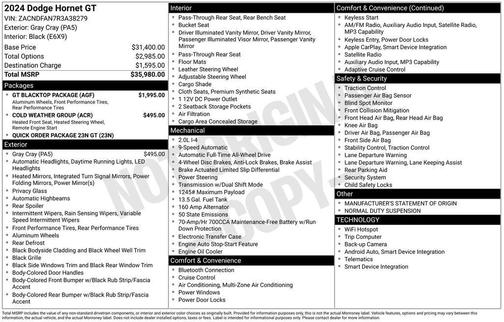 Gray Cray 2024 Dodge Hornet GT AWD