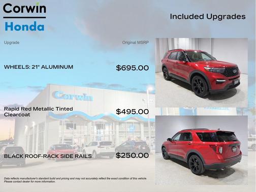 Rapid Red Metallic Tinted Clearcoat 2022 Ford Explorer ST-Line