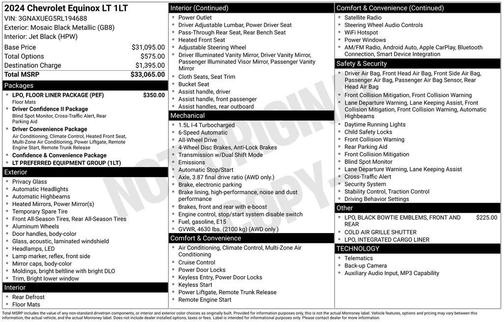 Mosaic Black Metallic 2024 Chevrolet Equinox 1LT