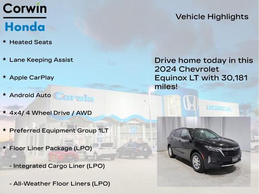 Mosaic Black Metallic 2024 Chevrolet Equinox 1LT