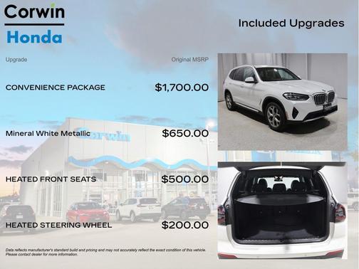 Mineral White Metallic 2024 BMW X3 xDrive30i