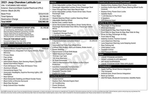 2021 Jeep Cherokee Latitude Lux