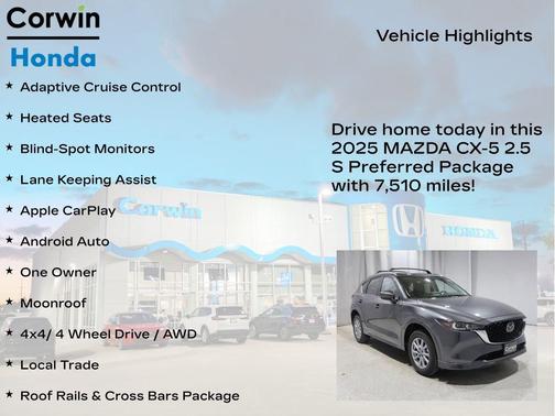 Machine Gray Metallic 2025 Mazda CX-5 2.5 S Preferred Package