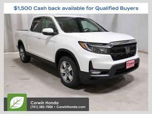 Platinum White Pearl 2026 Honda Ridgeline RTL