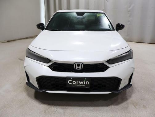 Platinum White Pearl 2026 Honda Civic Hybrid Sport Touring