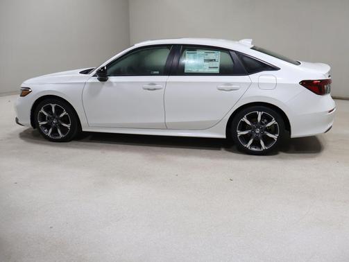 Platinum White Pearl 2026 Honda Civic Hybrid Sport Touring