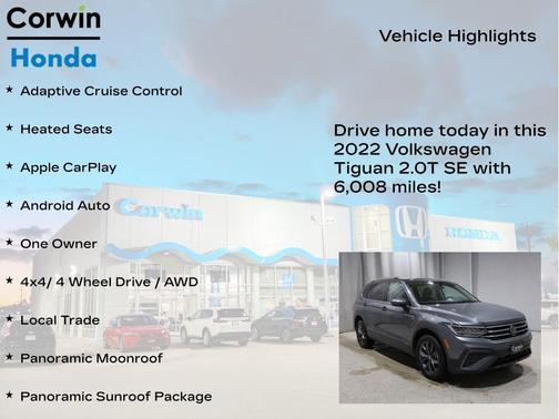 2022 Volkswagen Tiguan 2.0T SE 4MOTION