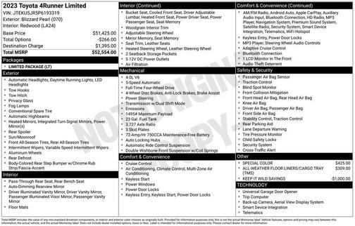 2023 Toyota 4Runner Limited