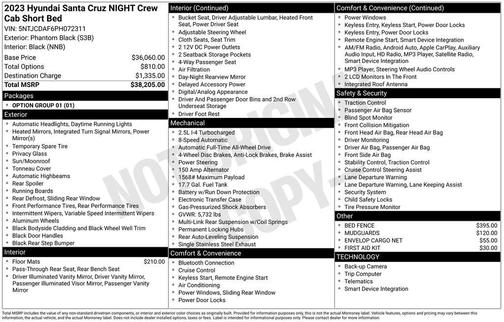 2023 Hyundai SANTA CRUZ NIGHT