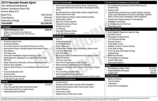 2019 Hyundai SONATA Sport