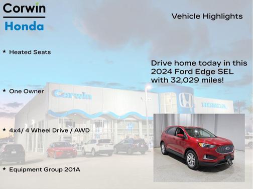 RAPID RED TINTED CC 2024 Ford Edge SEL