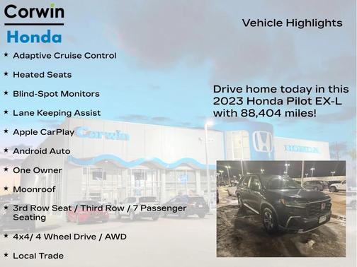 2023 Honda Pilot AWD EX-L 8 Passenger