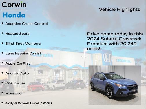 Horizon Blue 2024 Subaru Crosstrek Premium