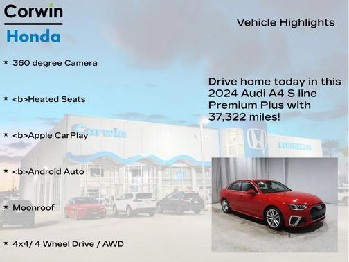 2024 Audi A4 45 S line Premium Plus