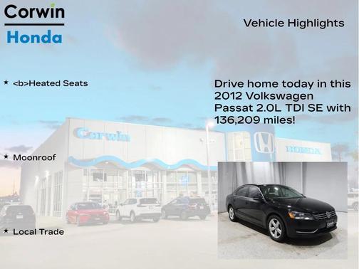 2012 Volkswagen Passat Base