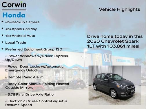 2020 Chevrolet Spark 1LT