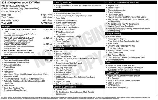 Destroyer Gray Clearcoat 2021 Dodge Durango SXT Plus