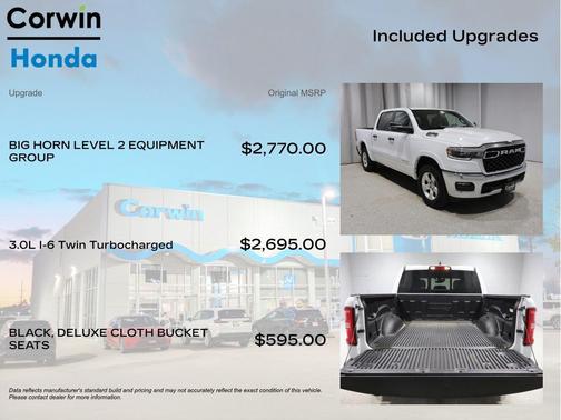 Bright White Clearcoat 2025 RAM 1500 Big Horn/Lone Star