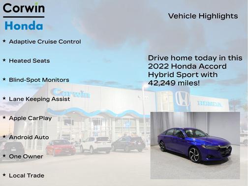 Still Night Pearl 2022 Honda Accord Hybrid Sport