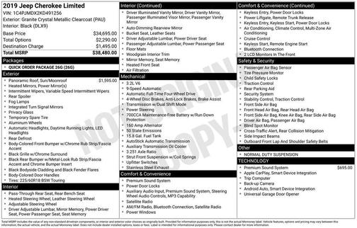 Granite Crystal Metallic Clearcoat 2019 Jeep Cherokee Limited