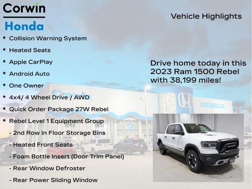 Bright White 2023 RAM 1500 Rebel